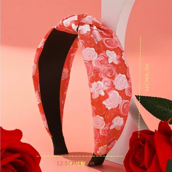 Pink Heart Love Knotted Headband - Picture 3 of 3